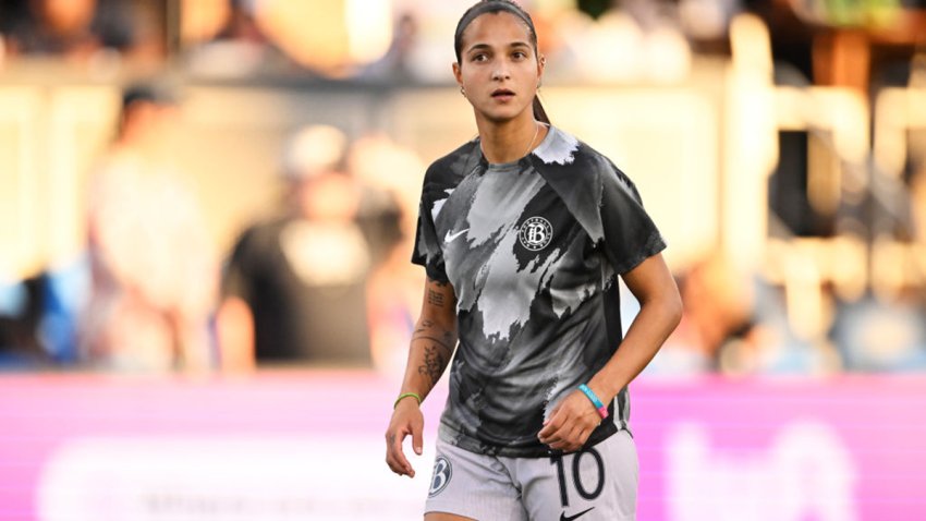 SAN JOSE, CALIFORNIA – SEPTEMBER 07: Deyna Castellanos #10 of Bay FC looks on during warm ups before their game against the Racing Louisville FC at PayPal Park on September 07, 2024 in San Jose, California. (Photo by Eakin Howard/Getty Images)